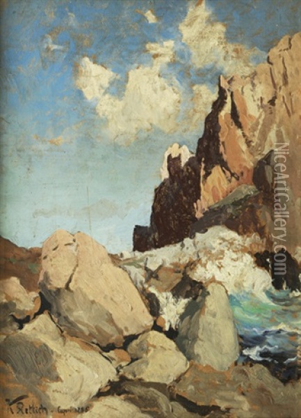 Capri Oil Painting - Karl Lorenz Rettich