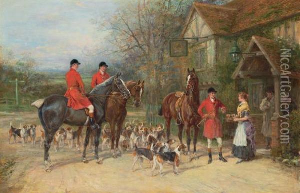 The Stirrup Cup Oil Painting - Heywood Hardy