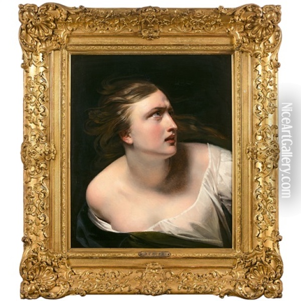 (paris 1790 - Celle-saint-cloud 1864) Oil Painting - Claude Marie Dubufe