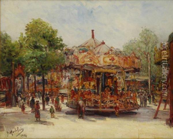 Fete Foraine Oil Painting - Gustave Madelain