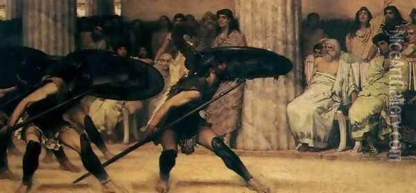 A Pyhhric Dance Oil Painting - Sir Lawrence Alma-Tadema