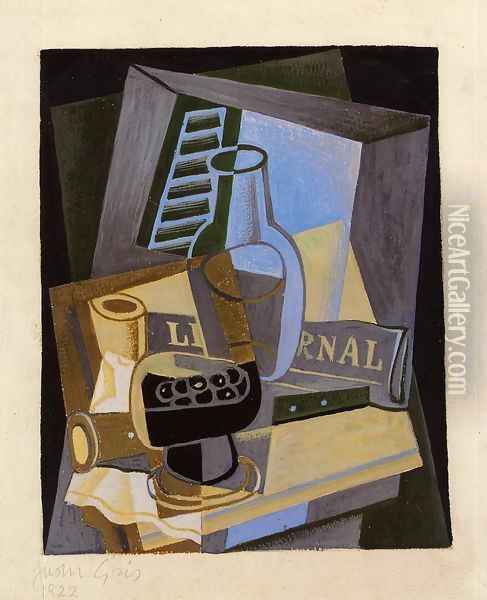 Still Life in Front of the Wiindow Oil Painting - Juan Gris