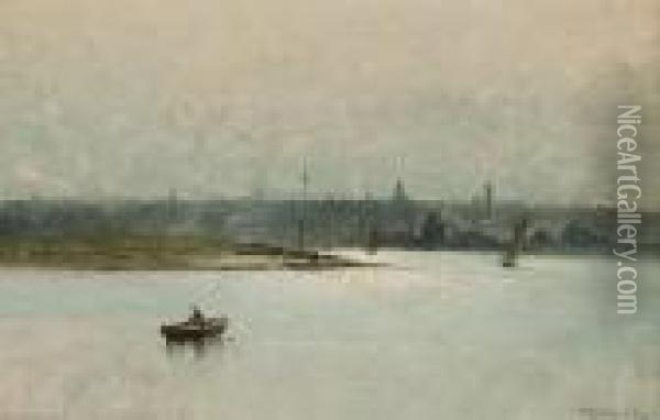 New Bedford Harbor Oil Painting - Charles Henry Gifford