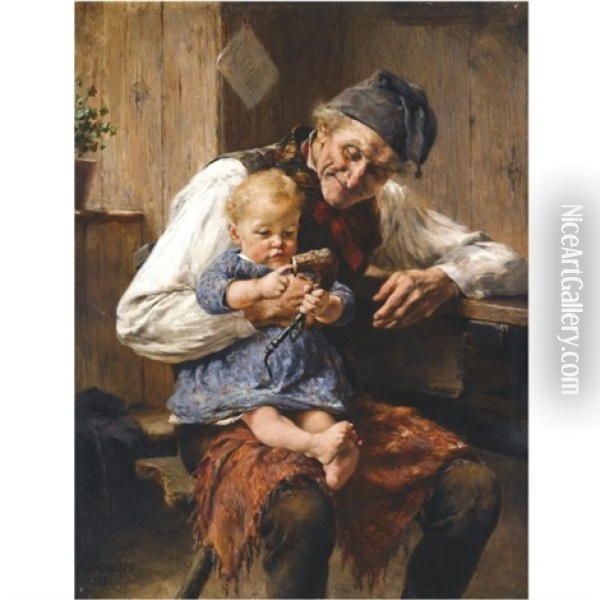 Grandpa's Favourite Oil Painting - Georgios Jakobides