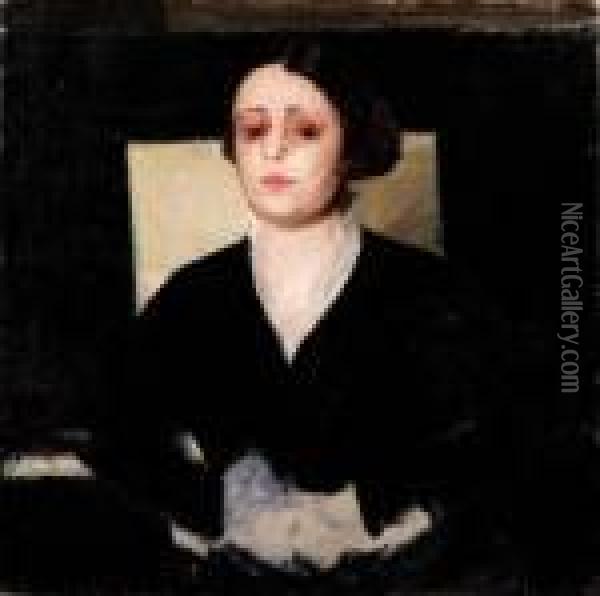 Elvira Gonnelli - 1910/11 Oil Painting - Oscar Ghiglia