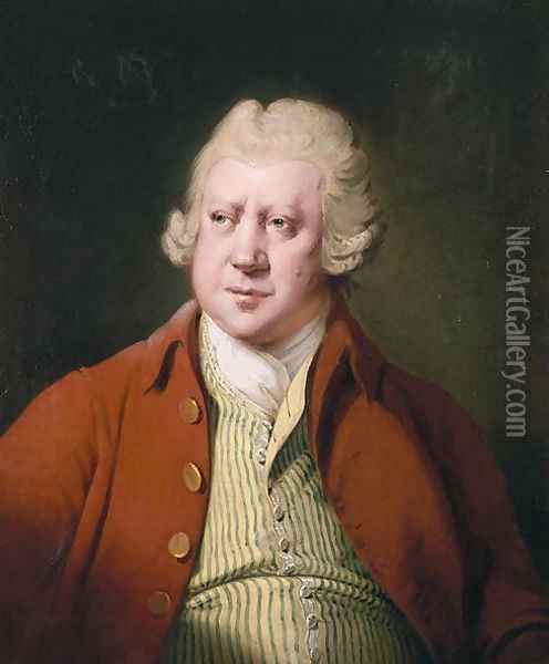 Sir Richard Arkwright (1732-92), inventor of the water frame Oil Painting - Josepf Wright Of Derby
