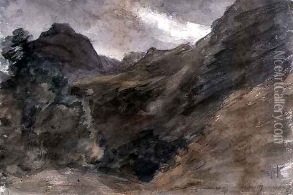 Eagle Crag, Borrowdale, 1806 Oil Painting - John Constable
