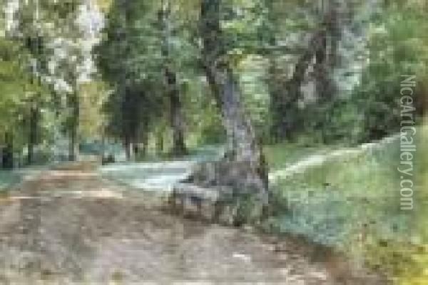 Sentiero Nel Parco Oil Painting - Pio Joris