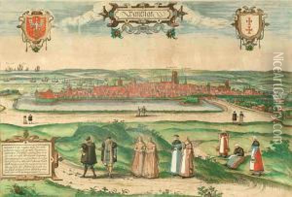 Gdansk (dantzigt), Kolonia 1575 Oil Painting - Georges Braun