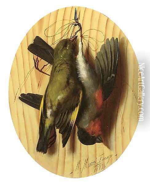 Birds of a feather hang together Oil Painting - Michaelangelo Meucci