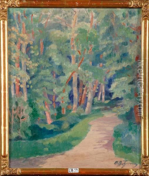Chemin En Foret Oil Painting - W. Bicheroux