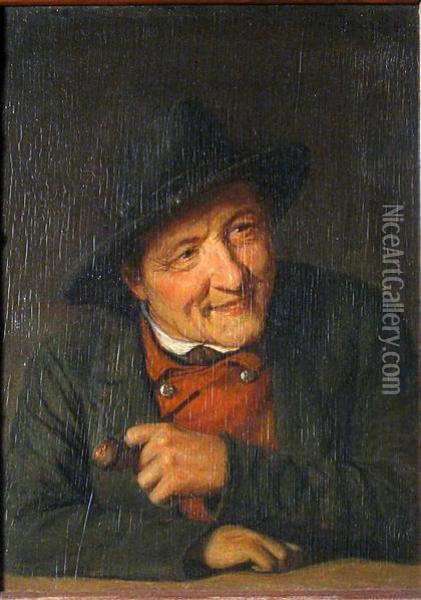 Portrait Of A Gentleman Oil Painting - Alois Binder