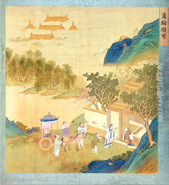 The Second Sui Emperor, Yangdi (569-618) with his fleet of sailing