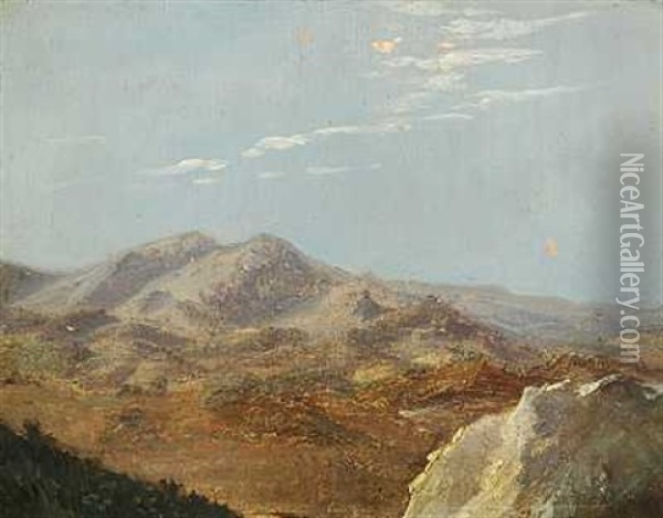 Udsigt Over Bjerge Oil Painting - Vilhelm Peter Karl Kyhn