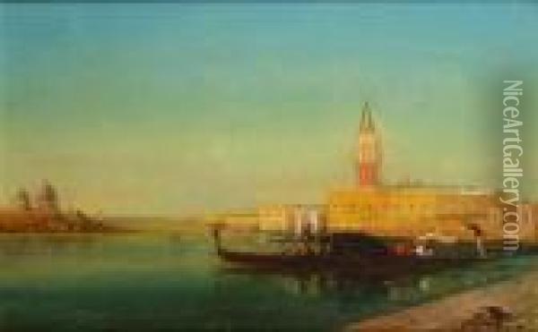 Gondoles A Venise Oil Painting - Henri Duvieux