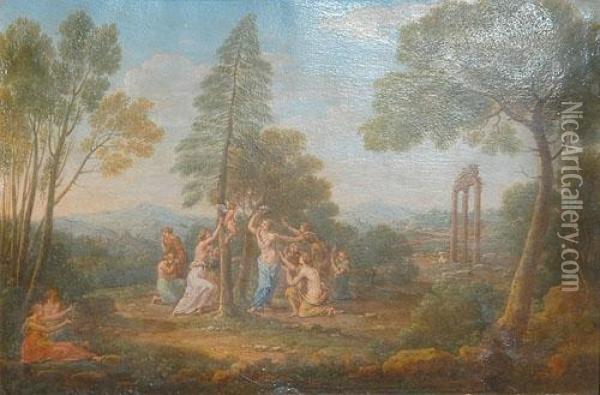 Mythologische Szene. Oil Painting - Hendrik Frans Van Lint