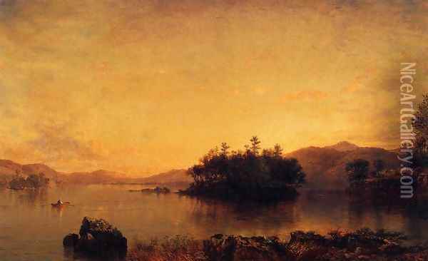 Late Afternoon on the Susquehanna Oil Painting - Daniel Huntington
