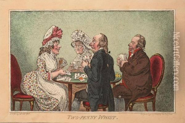 A Collection Of Caricatures Oil Painting - James Gillray