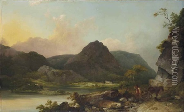 Paysage Du Lake District Oil Painting - Philip James de Loutherbourg