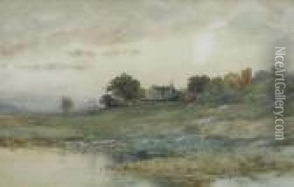 Landscape With House Oil Painting - James Brade Sword