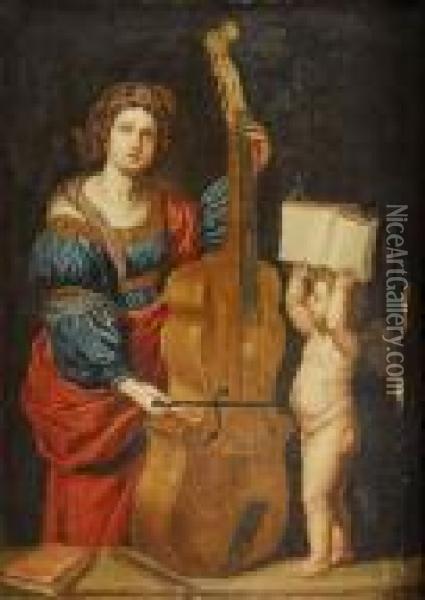 Santa Cecilia Oil Painting - Domenichino