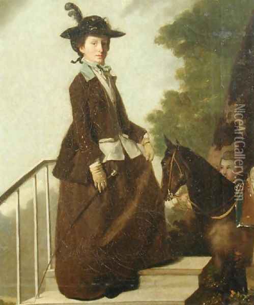Mrs. Edward Bridgeman, the Artists Sister, c.1771-75 Oil Painting - Henry Walton