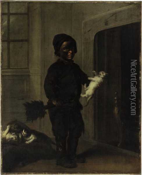 The Chimney-sweeper's Boy Oil Painting - Jacopo (Giacomo) Amigoni
