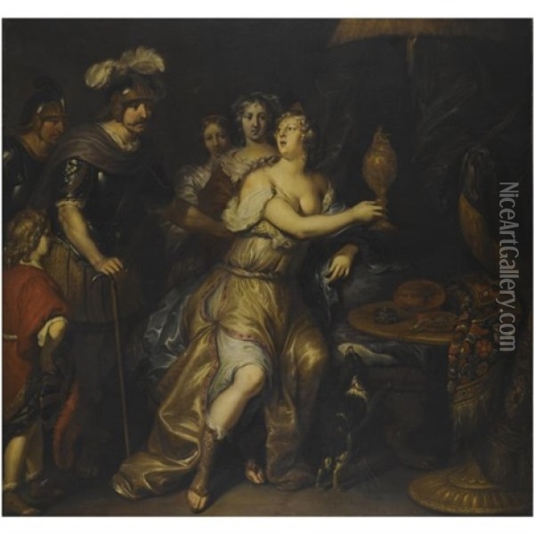 Sophonisba Receiving The Chalice Oil Painting - Kaspar Jacob Opstal the Younger