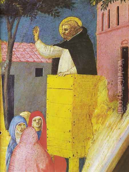 Triptych St. Peter Martyr (detail) Oil Painting - Angelico Fra