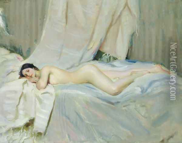 Jeunesse dans la Pleine Lumiere, c.1914 Oil Painting - Julius C. Rolshoven