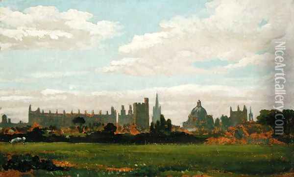 A View of Oxford Oil Painting - William Turner