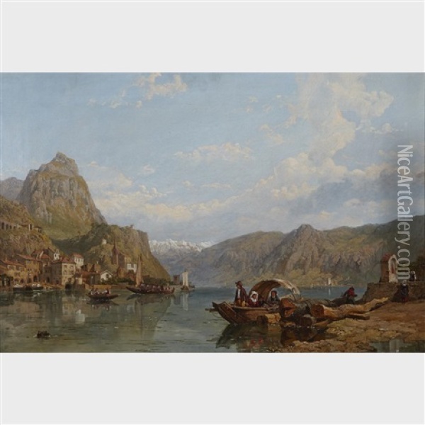 Laco Como Oil Painting - George Clarkson Stanfield