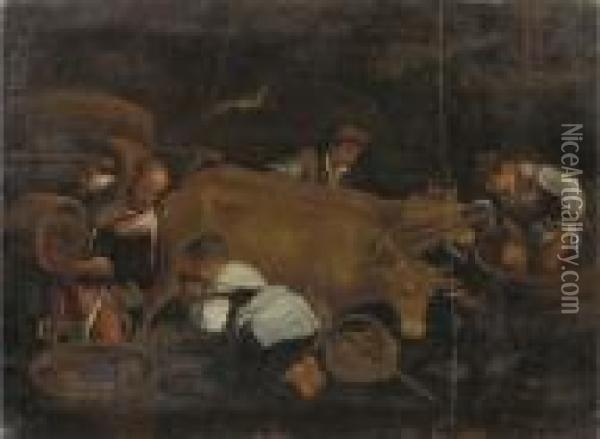 An Allegory Of Autumn Oil Painting - Jacopo Bassano (Jacopo da Ponte)