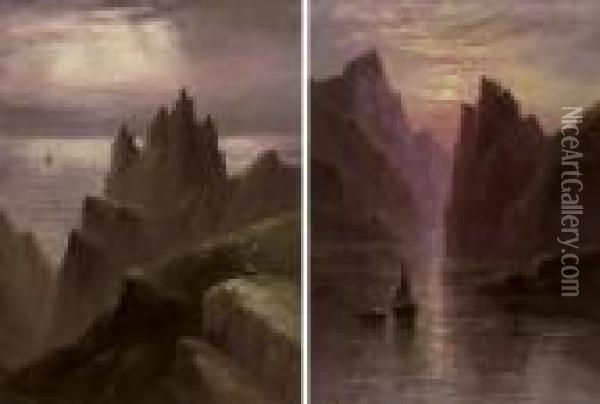 Sunrise; And Sunset Oil Painting - S.L. Kilpack