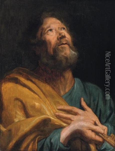 Saint Peter Oil Painting - Sir Anthony Van Dyck