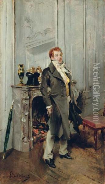 Portrait Of The Actor Coquelin Aine Oil Painting - Giovanni Boldini