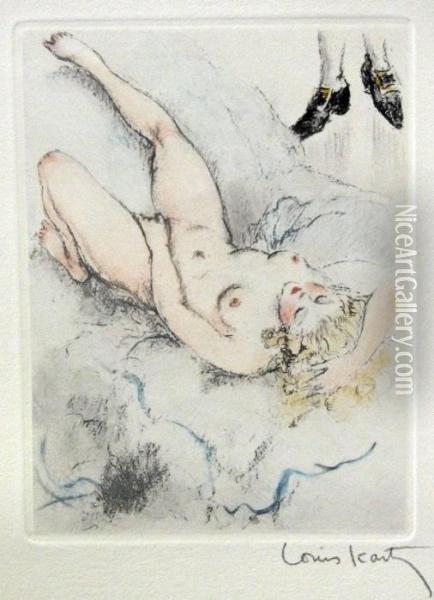 My Pleasure (from Felecia Ou Mes Fredaines) Oil Painting - Louis Icart