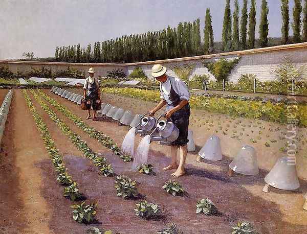 The Gardeners Oil Painting - Gustave Caillebotte