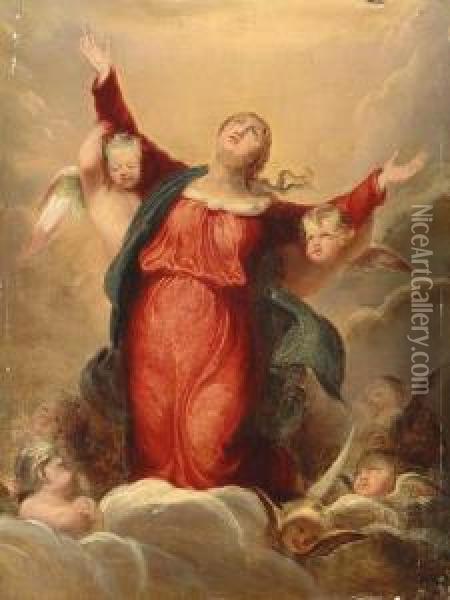 The Ascension Of Mary Oil Painting - Ary Scheffer