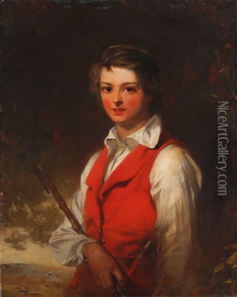 Portrait Of A Country Gentleman Oil Painting - Alexander Johnson