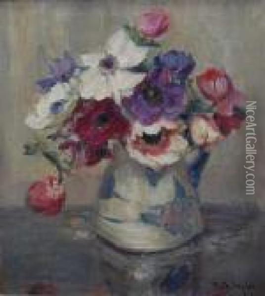 Anemones Oil Painting - Kate Wylie