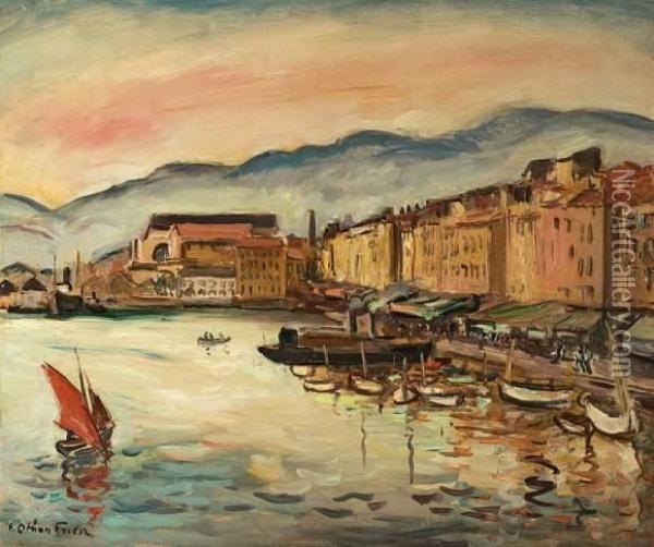 Le Port De Toulon. Oil Painting - Emile-Othon Friesz