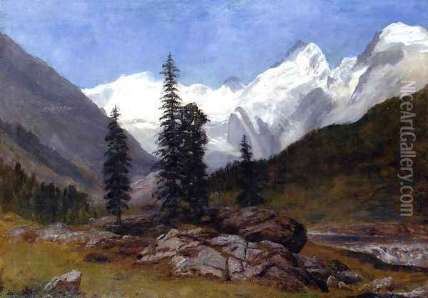 Rocky Mountain Oil Painting - Albert Bierstadt