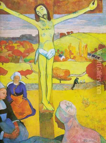 The yellow Crist Oil Painting - Paul Gauguin