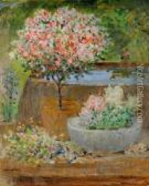 Du Jardin Oil Painting - Ernest Quost