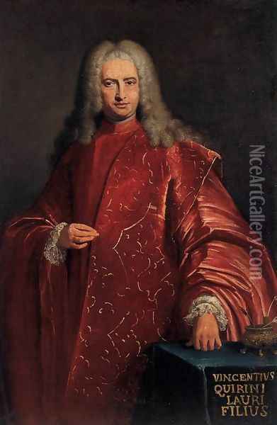 Portrait of Doge Vincenzo Querini Oil Painting - Bartolomeo Nazari