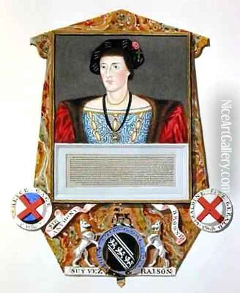 Portrait of Sir Anthony Browne from Memoirs of the Court of Queen Elizabeth Oil Painting - Sarah Countess of Essex