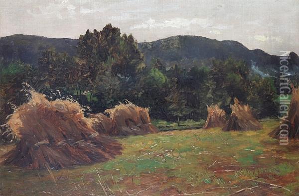 Harvest Field Oil Painting - Cecil Gordon Lawson