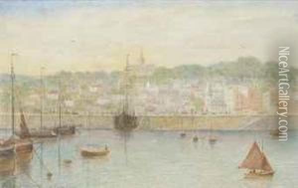 St. Peter Port, Guernsey Oil Painting - Alfred Walter Williams