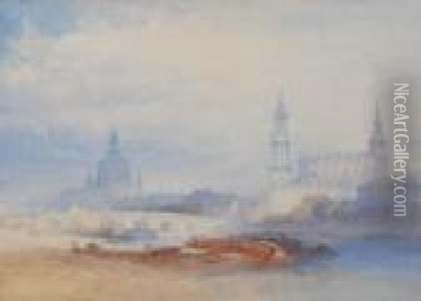 A View Of Dresden Oil Painting - William Callow